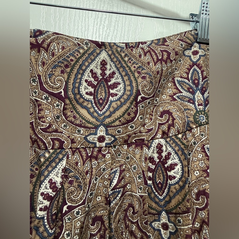 Vintage 90s Talbots Long Pleated‎ Paisley Skirt Women’s 16 Midi USA whimsygoth - Picture 11 of 16